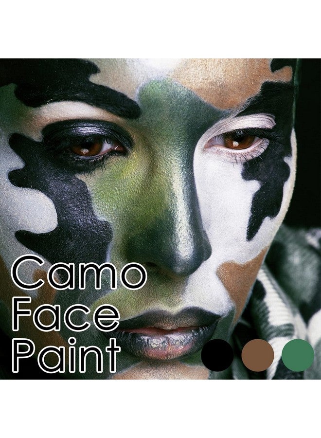 FREEORR 3 Colors Black Brown Green Face Body Paint Stick, Eye Black Baseball Sticks Camo Face Paint For Baseball/Football/Halloween/Cs/Hunting/Sfx Makeup Cream Face& Body Paint Easy To Blend- - Image 3