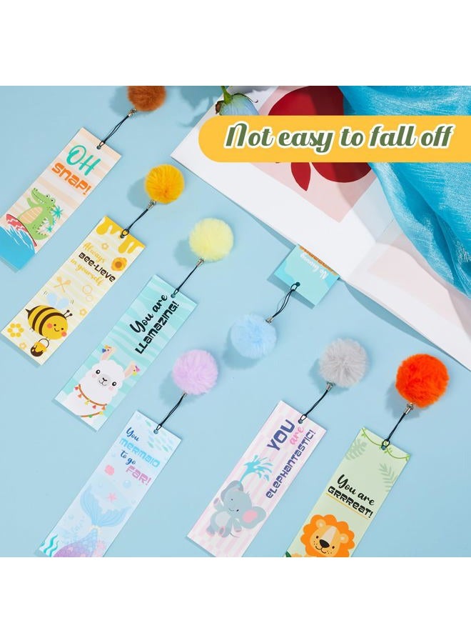 Outus 12 Pcs Kids Bookmarks, Bulk Bookmarks for Girls with Pendant, Christmas Bookmarks Gifts for Girls, Women, Teens, Bookmarks with Rulers, Party Favors Classroom Reading Presents(Funny Animal) - Image 5