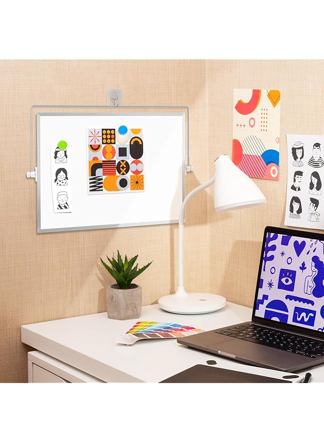 erorex Double Sided Magnetic Whiteboard 16 * 12 Inch Dry Erase Whiteboard With Revolving Stand Magnetic Desktop White Board With 10 Markers 4 Magnets 1 Eraser For School And Office  - Image 5