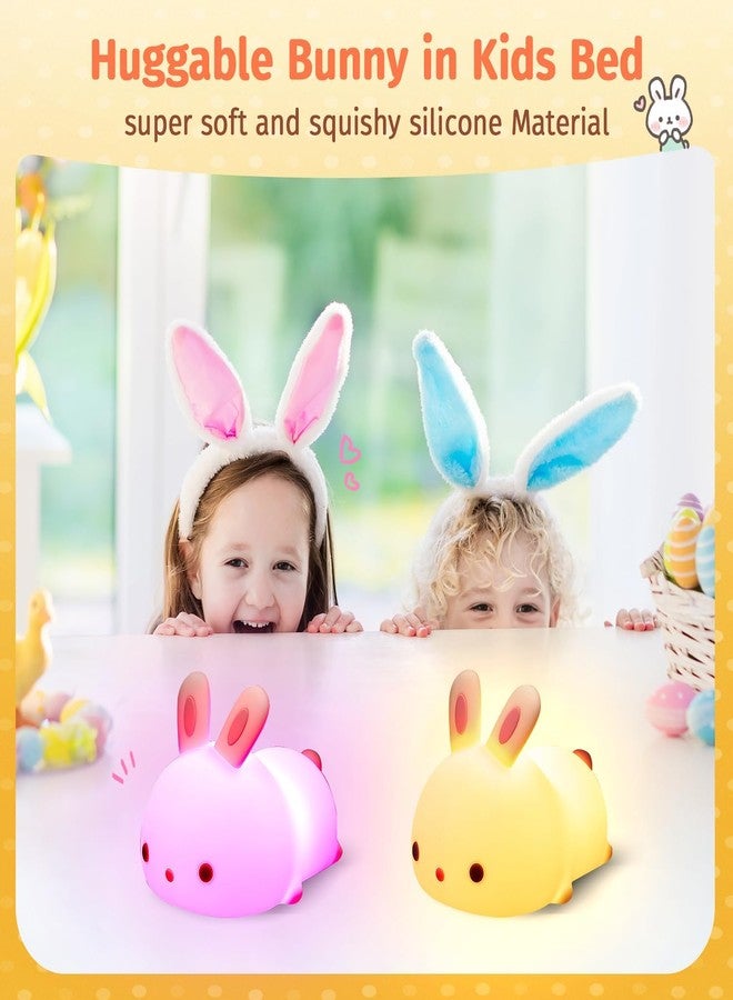 SIXFIRE Silicone Bunny Led Night Light, Squishy Lamp for Kids, 16 Color Changing Bedside Lamp for Baby Nursery, Kawaii Animal Lamp for Bedroom Birthday Gift for Girl,Boy & Toddlers - Image 5