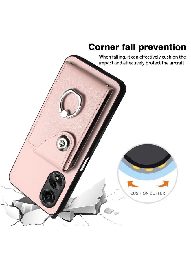 S-TOP Case For OPPO A38 4G / A18 4G Global Organ Card Bag Ring Holder PU Phone Case - Image 5
