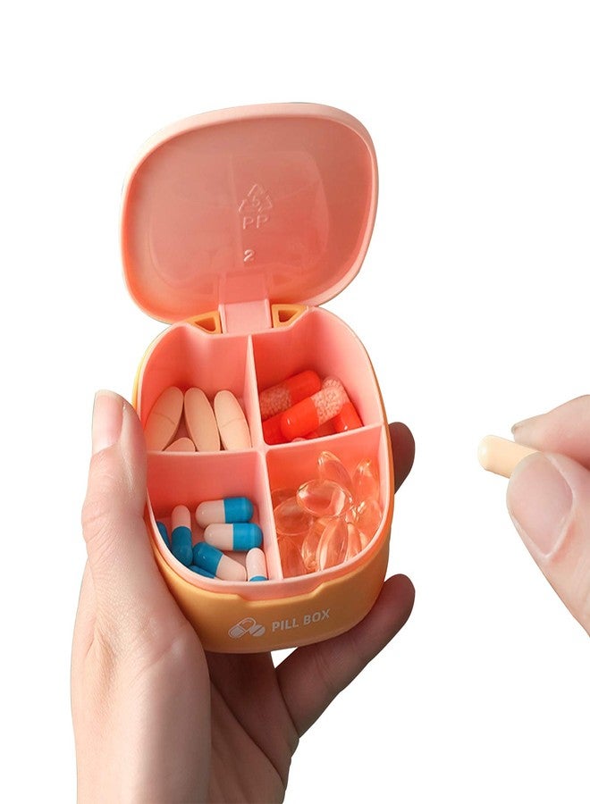 VINI Pill Organizer 4 Times a Day Pill Box Organizer Small Pill Case for Supplement Vitamin Medicine Organizer (Pink, 1PCS) - Image 4