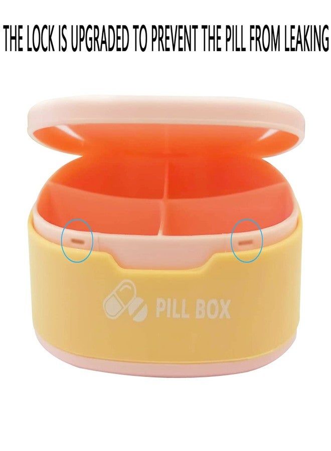 VINI Pill Organizer 4 Times a Day Pill Box Organizer Small Pill Case for Supplement Vitamin Medicine Organizer (Pink, 1PCS) - Image 2