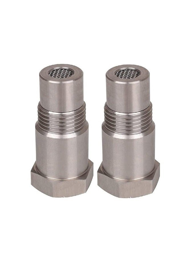 2PCS M18 x 1.5 Car O2 Oxygen Sensors Protective Plug Adapter Stainless Steel Engine Light Eliminator Adapter With Filter - Image 1