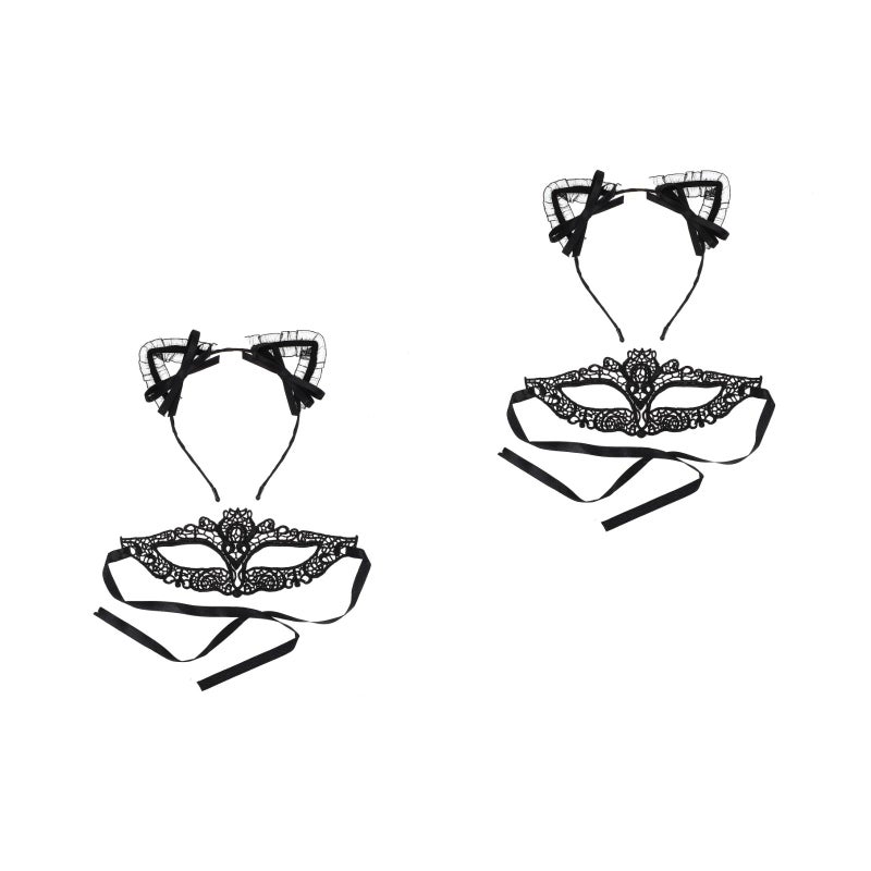 2 Sets of Chic Costume Animal Ear Hairbands Unique Hair Hoops - Image 1