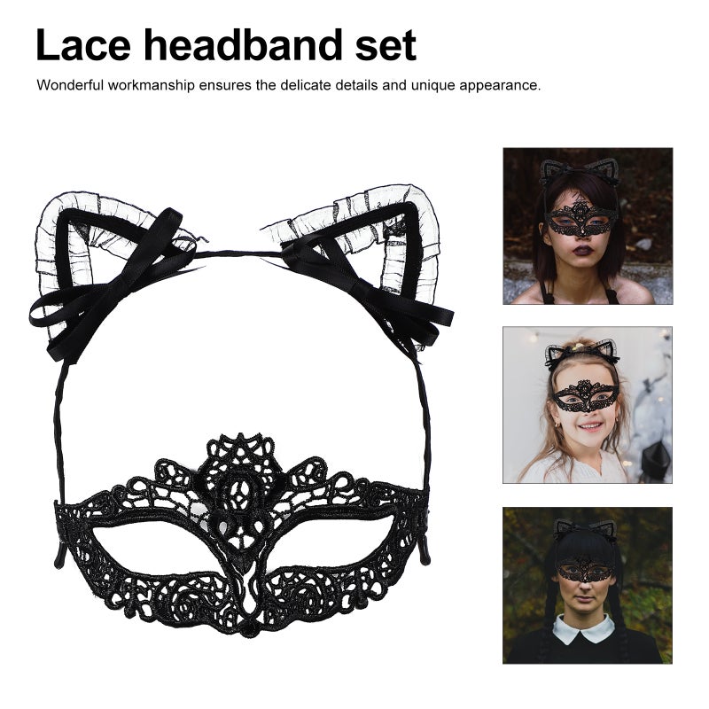 2 Sets of Chic Costume Animal Ear Hairbands Unique Hair Hoops - Image 3