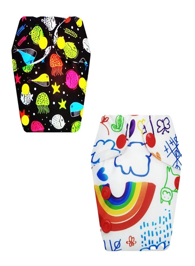 Dumbledo Premium Newborn Cloth Diaper with Integrated Insert (Pack of 2) | Snug Fit | Breathable | Travel Friendly | Ideal for Toddlers | 0 - 4 Months | Unisex Baby - Image 1