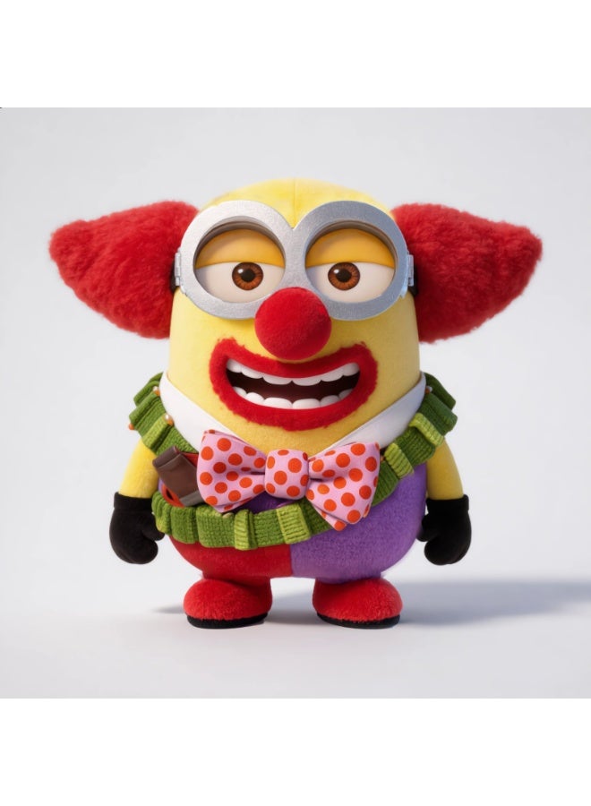 Minions Clown Plush Doll Despicable Me Cute Clown Outfit Stuffed Toy Fan Collectible Decor Gift - Image 1