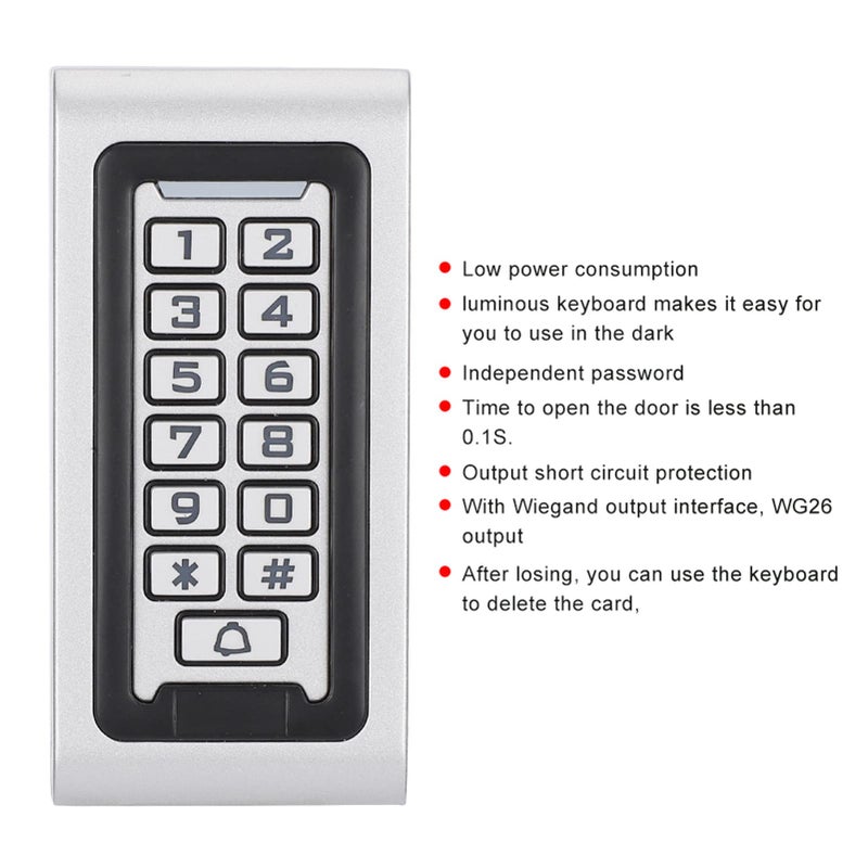 Standalone Keypad Access Control System RFID 125kHz 2000 Users Backlit Fast 0 1s Unlock for Home Office Security - Image 4