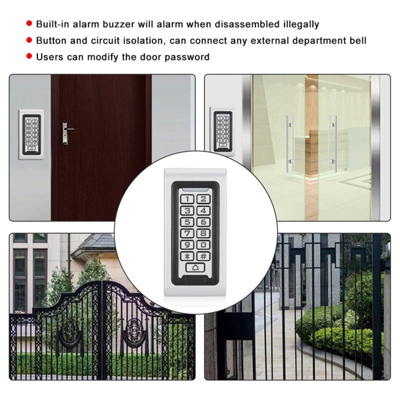 Standalone Keypad Access Control System RFID 125kHz 2000 Users Backlit Fast 0 1s Unlock for Home Office Security - Image 5