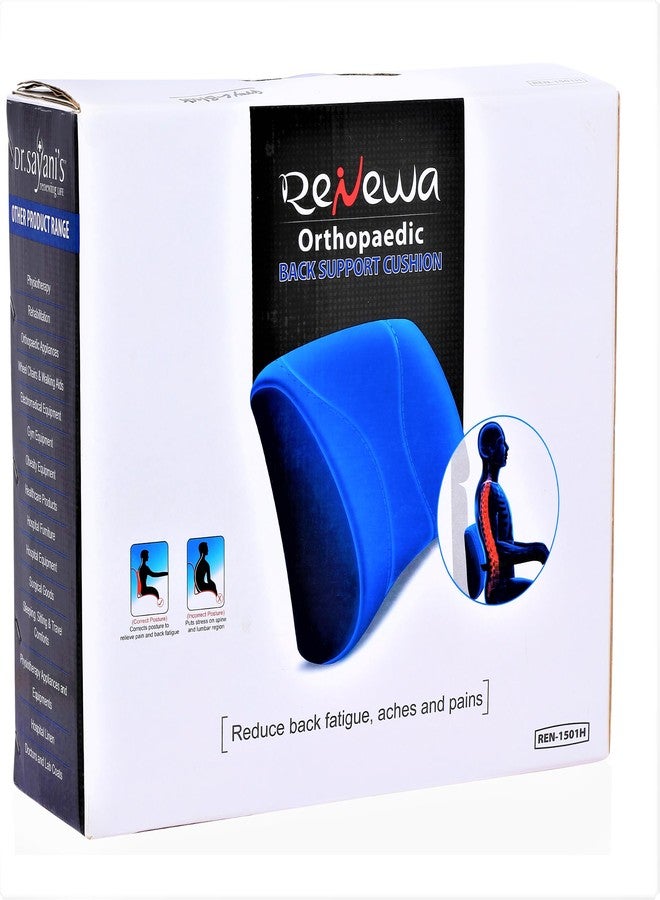 RENEWA Back Support for Chair | Memory Foam Car Seat Back Support, Orthopedic Lumbar Support Back Rest for Back Pain Relief - Back Pillow for Sitting - Image 2