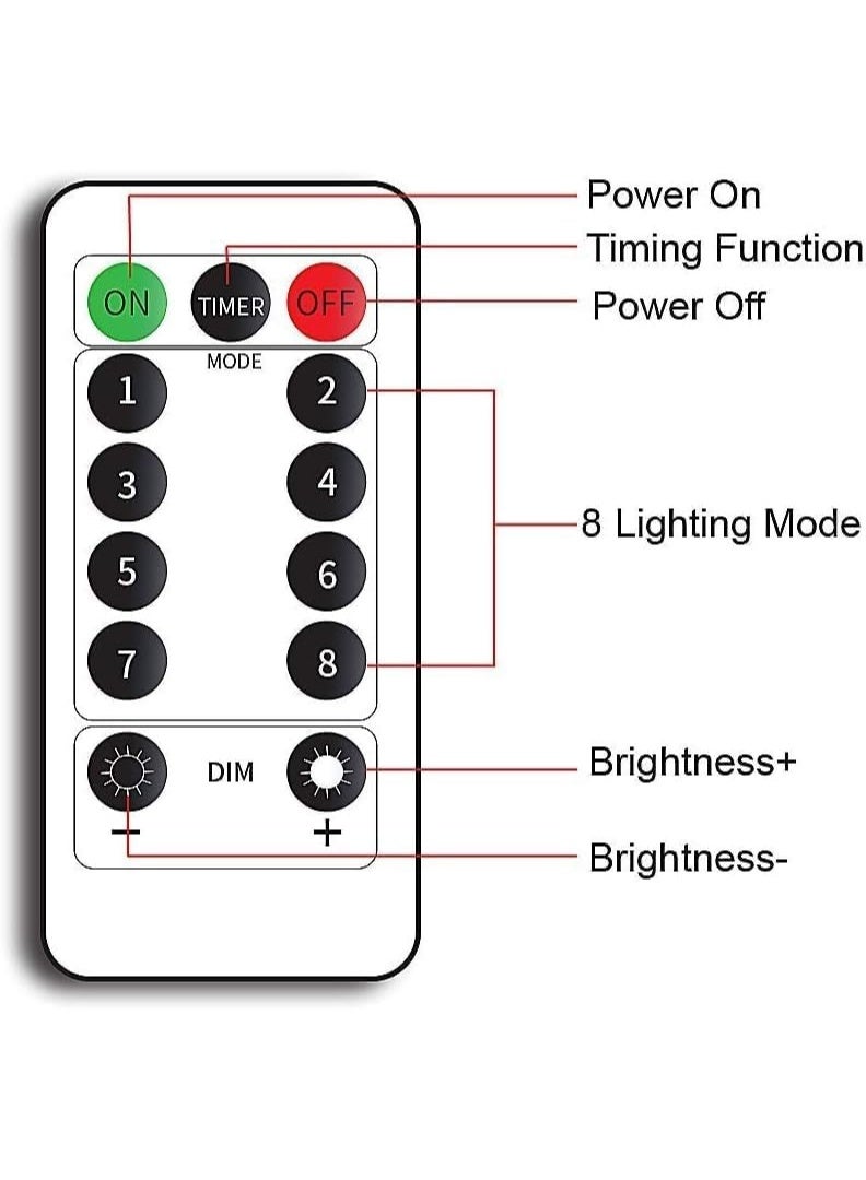 أضواء سلسلة الستار 300LED 10x10Ft USB Plug في 8 أوضاع 10 قطرات معلقة أضواء أسلاك النحاس مع موقت عن بعد وخواطي لستائر نافذة غرفة النوم حفل الزفاف ديكور عيد الميلاد الداخلي ، دافئ أبيض - Image 3