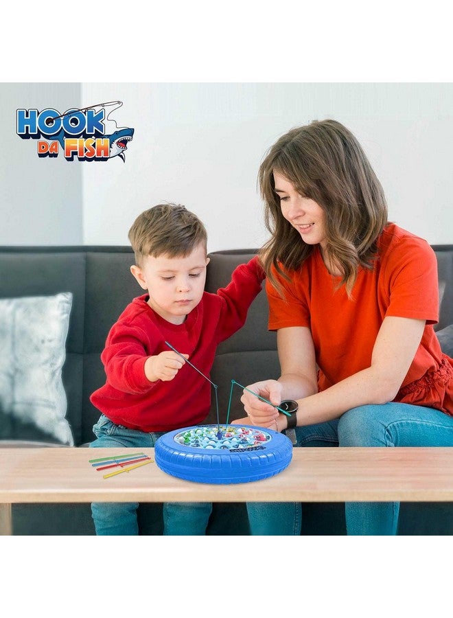 سكودل لعبة صيد السمك القابلة لإعادة الشحن من SKOODLE Quest Hook Da Fish | ٤٥ سمكة و٤ صنارات صيد | لعبة صيد السمك الدوارة الموسيقية | ٥ سنوات فما فوق | أزرق - Image 3