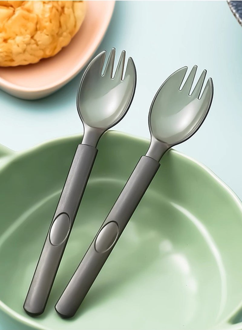 100 disposable plastic sporks, BPA-free, heat-resistant, sturdy and durable disposable cutlery, large-capacity and robust, high-quality party-use plastic disposable sporks, 13.5*3 cm - Image 2