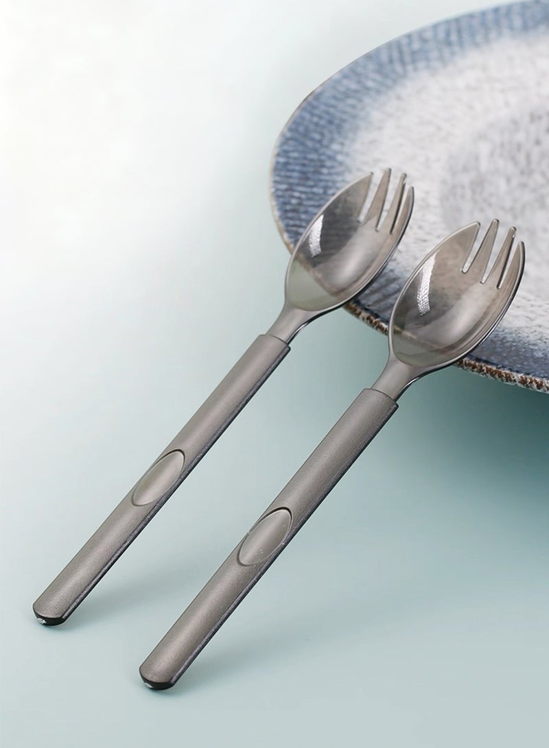 100 disposable plastic sporks, BPA-free, heat-resistant, sturdy and durable disposable cutlery, large-capacity and robust, high-quality party-use plastic disposable sporks, 13.5*3 cm - Image 5