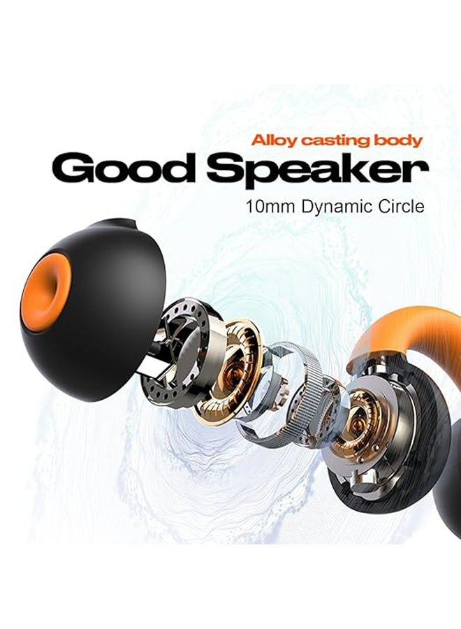 Wireless Open Earbuds, Ear Clip Bone Conduction Headphones, Bluetooth 5.3, Painless Clip-On Earbuds with LED Display, Mini Sports Running Earrings, Headphones, HiFi Quality/Long Battery Life (White) - Image 2