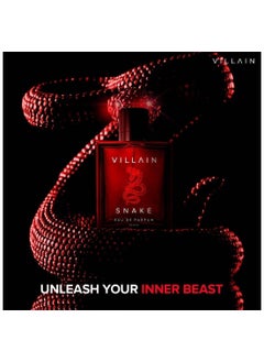VILLAIN Snake EDP, Long Lasting Perfume for Men, 100ml  - Image 5