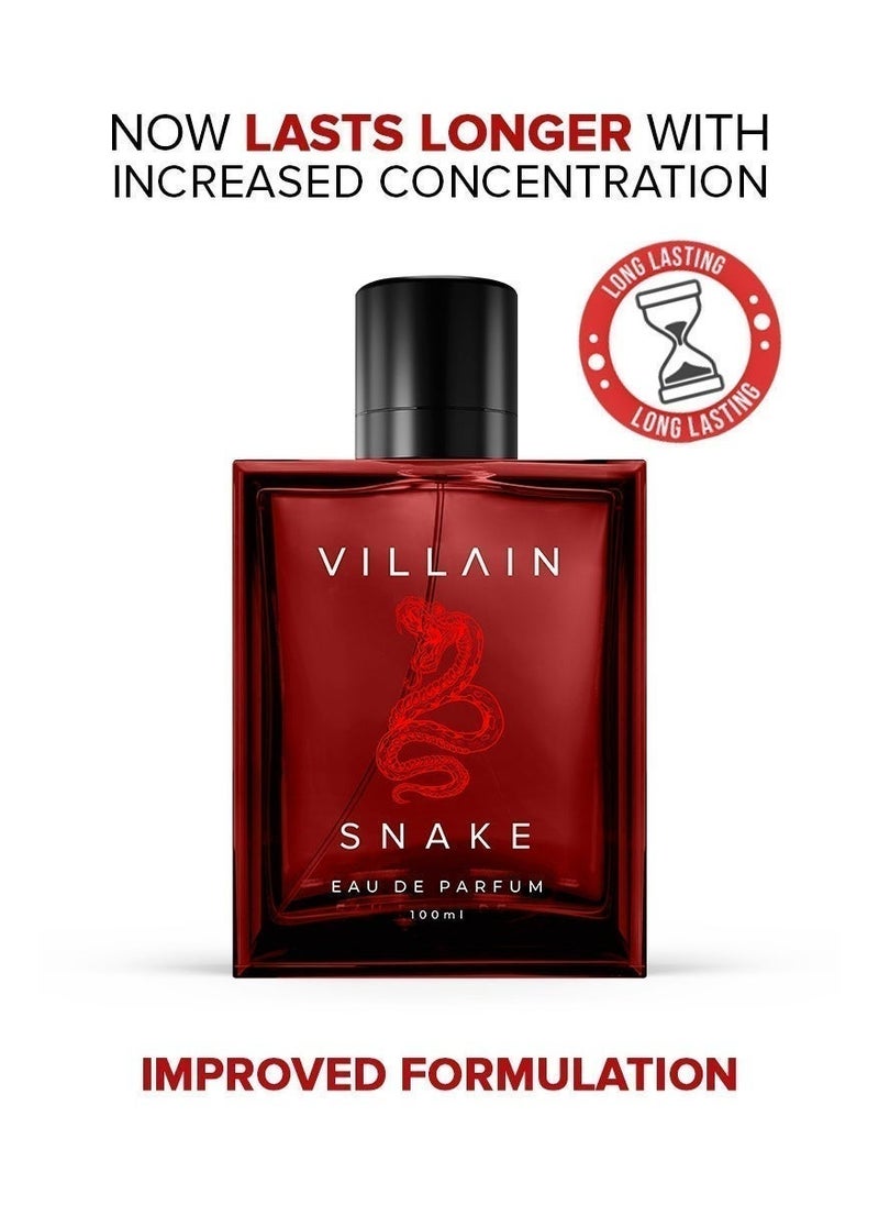 VILLAIN Snake EDP, Long Lasting Perfume for Men, 100ml - Image 3