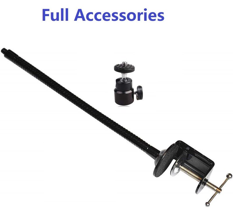 AceTaken Webcam Stand - 25 inch Gooseneck Clamp Desk Webcam Mount Arm for Logitech Webcam C920s C920 C930e C922x C930 C922 C925e C615 Brio - Image 5