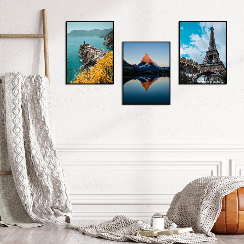 جيفت جاردن إطار الصورة Giftgarden مقاس 30 × 40 سم، إطار فردي للصور واللوحات مقاس 40 × 30 سم، إطار ملصق كبير - للتعليق الأفقي أو الرأسي فقط على الحائط، إطار صورة أسود - Image 4