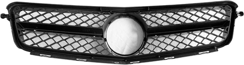 Collect Light AMG Style Front Bumper Grille for Mercedes Benz W204 C Class (2007-2014) - Chrome-Black - Image 4