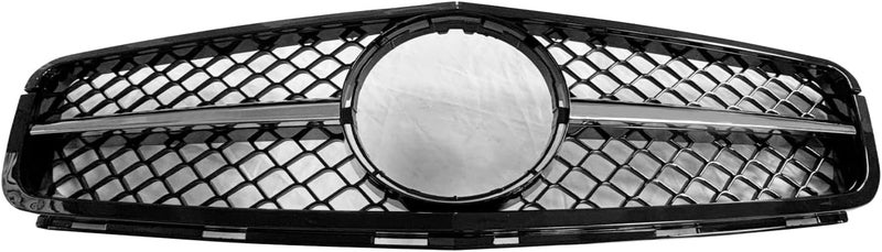 Collect Light AMG Style Front Bumper Grille for Mercedes Benz W204 C Class (2007-2014) - Chrome-Black - Image 3