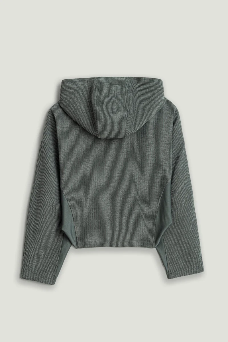 Nocturne  Ribbed Hooded Zip Jacket for Women | Best Price UAE