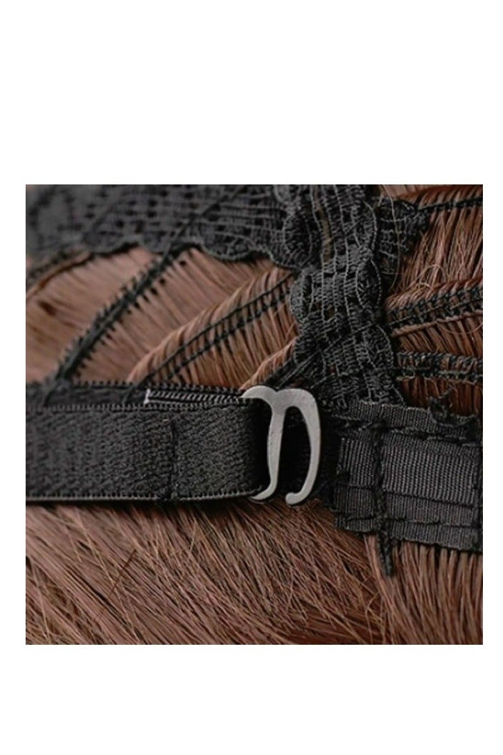 بي جي إم شعر مستعار طويل ومستقيم مع غرة منسدلة بني 58سم - Image 4