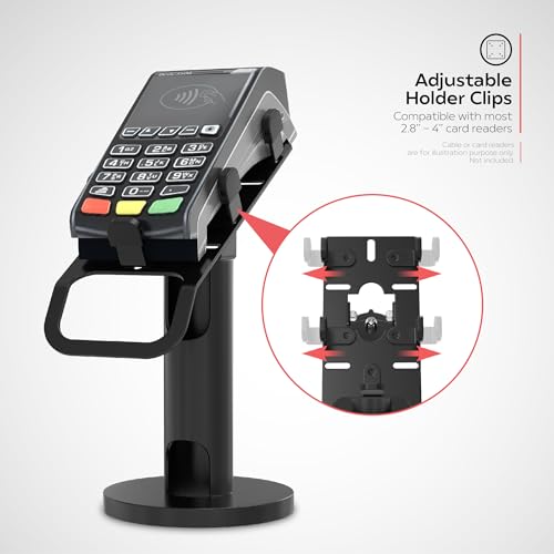 CTA Digital CTA Universal Credit Card Reader Stand - Universal Rotating Card Reader Terminal Stand for Verifone, Ingenico & Pax POS Stations - Bolt Down or Adhesive Anti-Theft Security - Easy Install - Image 4