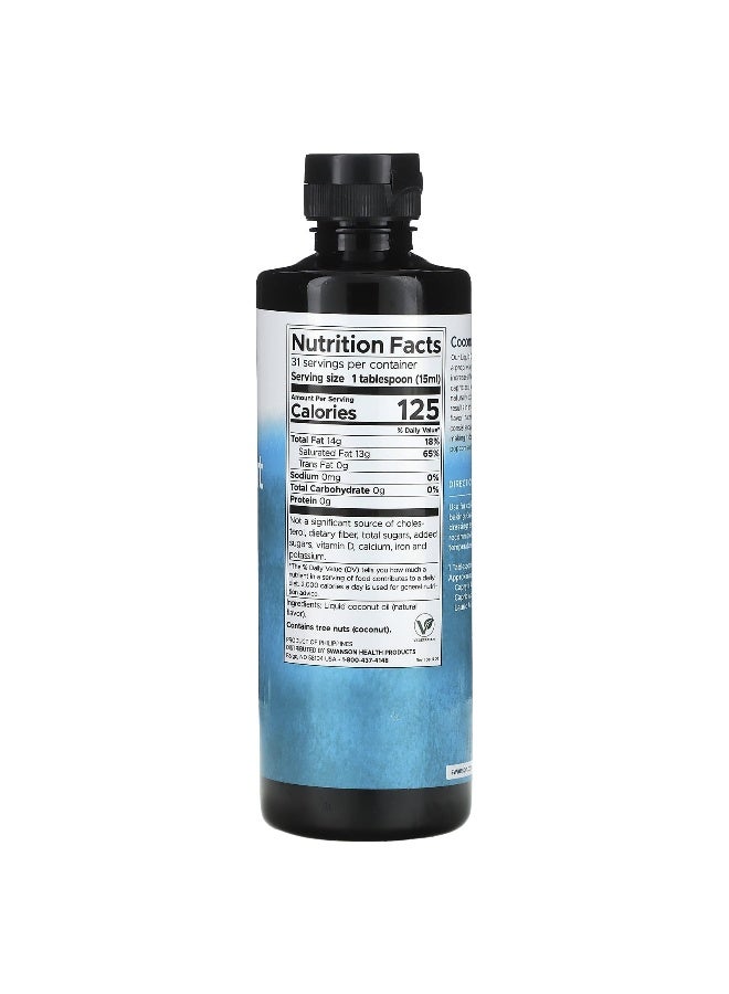 SWANSON Swanson, Coconut Oil Liquid, 16 fl oz (473 ml)  - Image 2