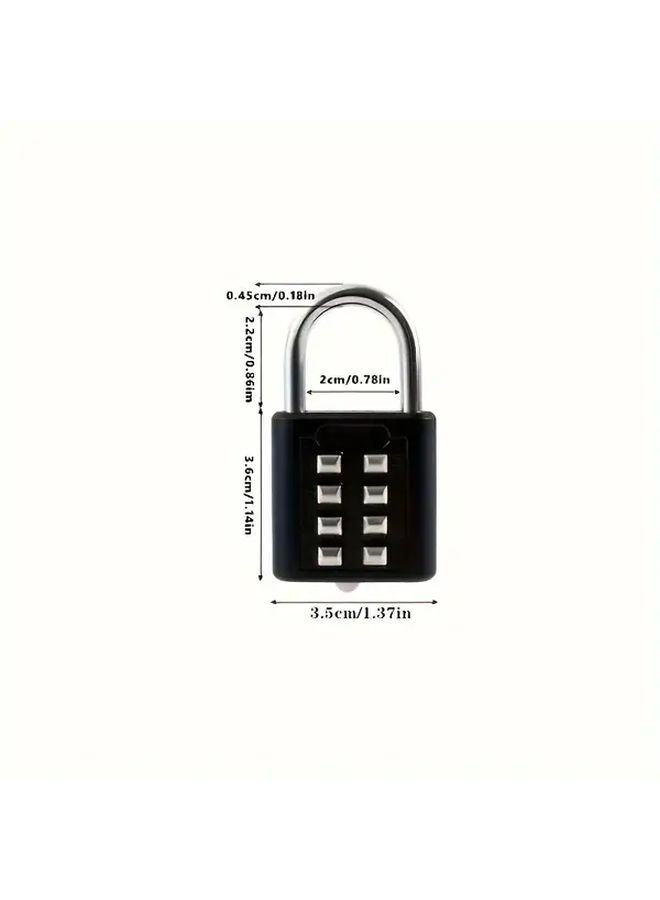 Heavy Duty Black Combination Lock 3 Digit Secure Padlock for Suitcases Luggage Travel No Keys Required - Image 4