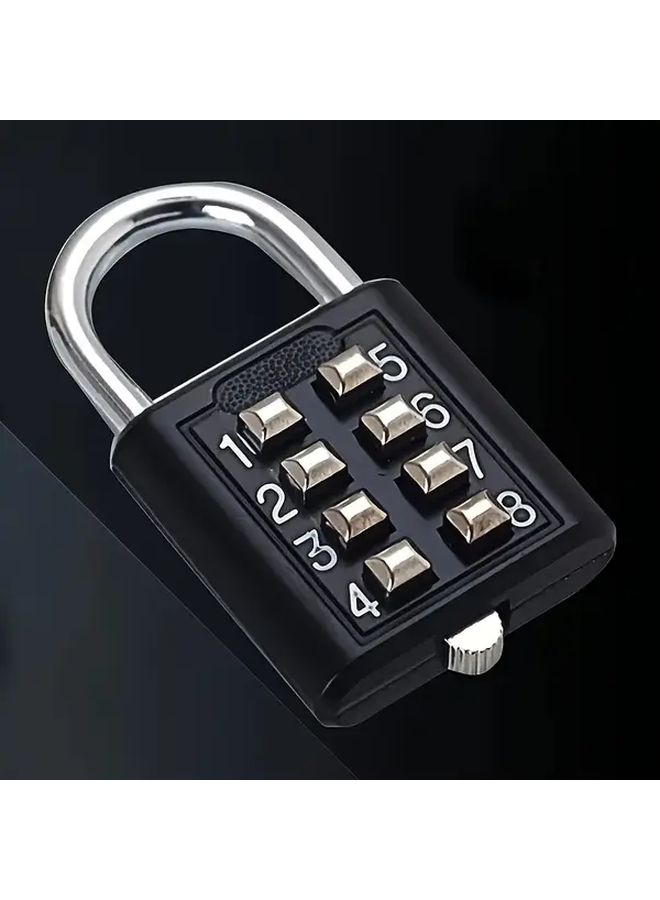 Heavy Duty Black Combination Lock 3 Digit Secure Padlock for Suitcases Luggage Travel No Keys Required - Image 1
