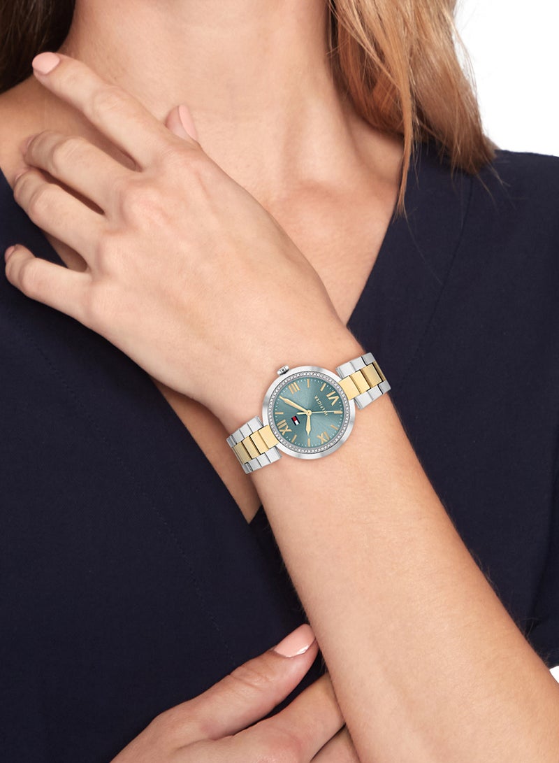 TOMMY HILFIGER ساعة يد نسائية من الستانلس ستيل بعقارب دائرية الشكل 1782680 - 34 ملم - Image 4