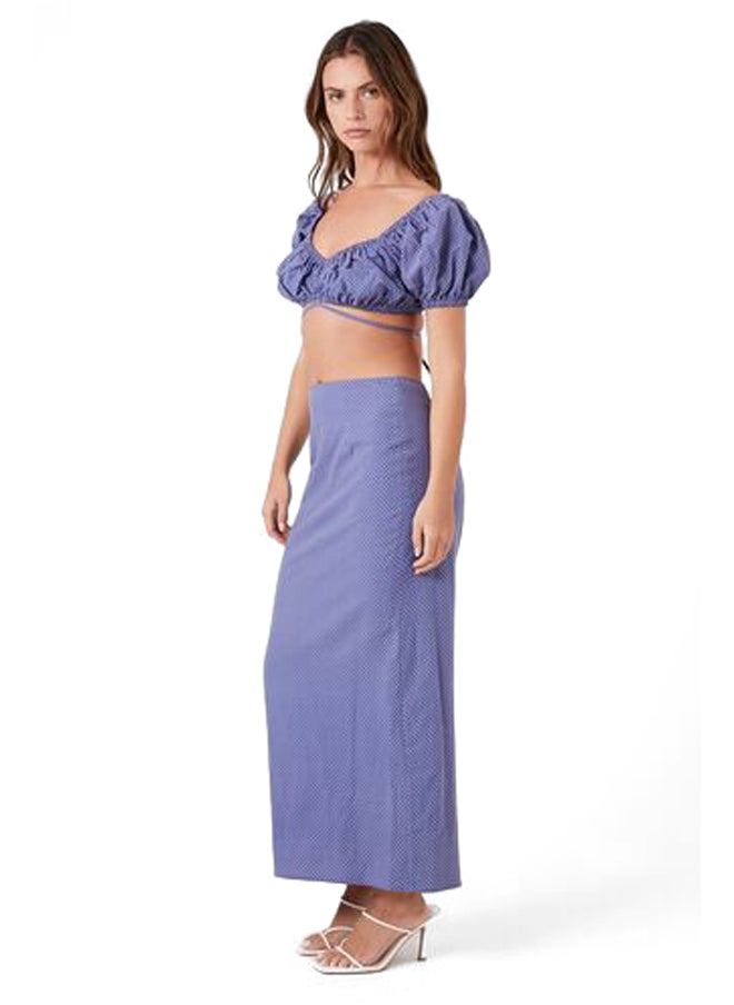 FOREVER 21 Pin Dot Crop Top & Maxi Skirt Set  - Image 1