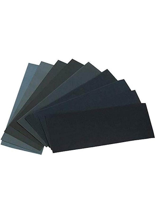 HSYMQ 24PCS Sand Paper Variety Pack Sandpaper 12 Grits Assorted for Wood Metal Sanding, Wet Dry Sandpaper 120/150/180/240/320/400/600/800/1000/1500/2500/3000 Grit  - Image 1