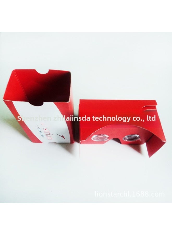 Generic Promotional Vr Glasses 6 Inch Cardboard VR3D Glasses Second Generation Google Glasses Manufacturers Wholesale-Color:Yellow  - Image 3