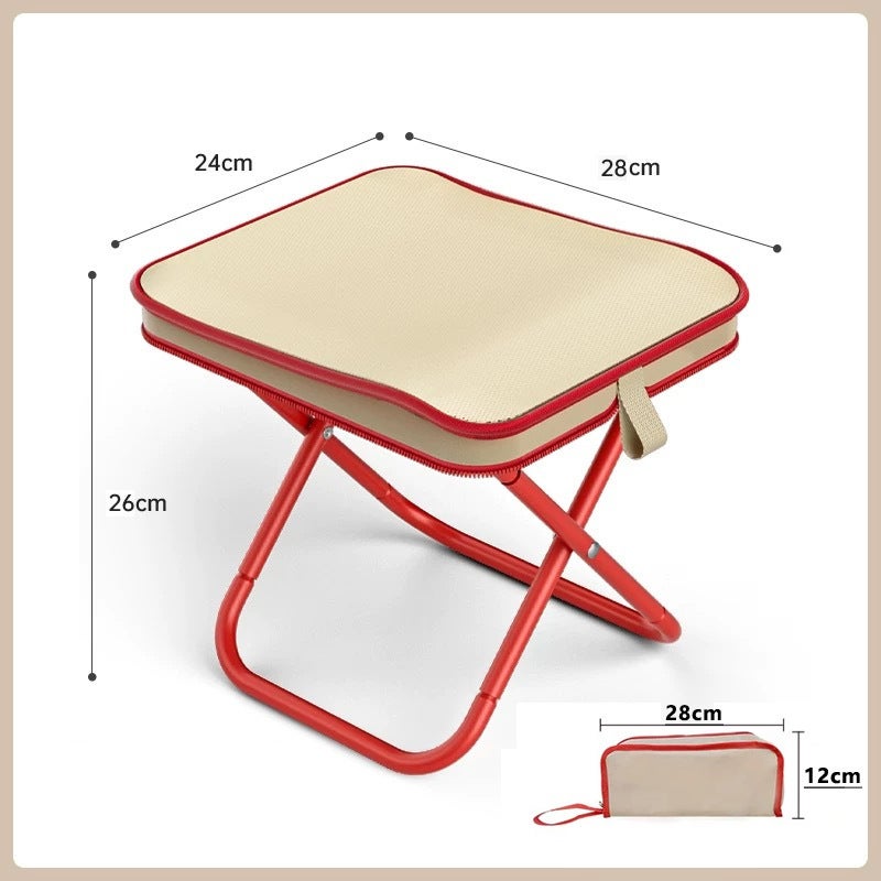 Portable Folding Stool: 330-Lb Capacity, 7075 Aluminum Frame, Built-In Storage Bag - Lightweight 2 Lbs, Effortless 1-Second Setup, 600D Oxford Seat Compact Travel Stool for Camping, Hiking, Fishing, O - Image 2