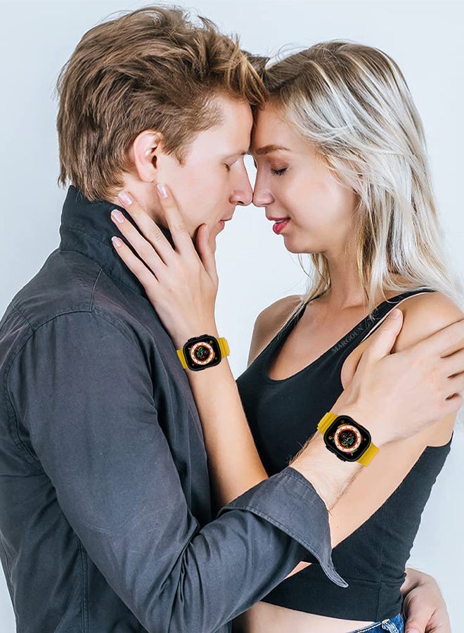 Replacement Band for Apple Watch Band 49mm 46mm 45mm 44mm - Alpine Loop Band for Women Men - Adjustable With Metal G-Hook Strap For iWatch Ultra Series SE 8/7/6/5/4/3/2/1 - Yellow - Image 4