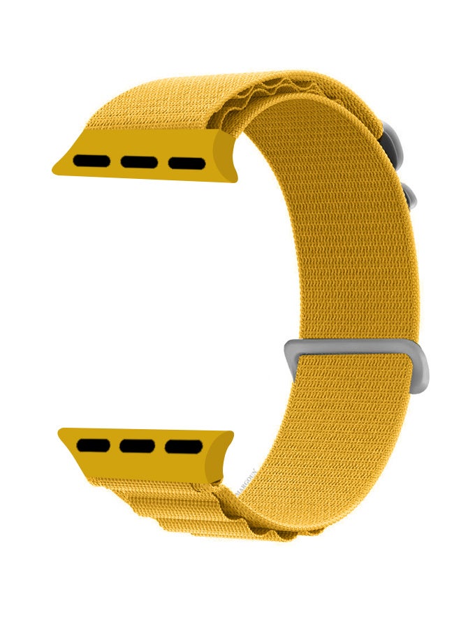 Replacement Band for Apple Watch Band 49mm 46mm 45mm 44mm - Alpine Loop Band for Women Men - Adjustable With Metal G-Hook Strap For iWatch Ultra Series SE 8/7/6/5/4/3/2/1 - Yellow - Image 2