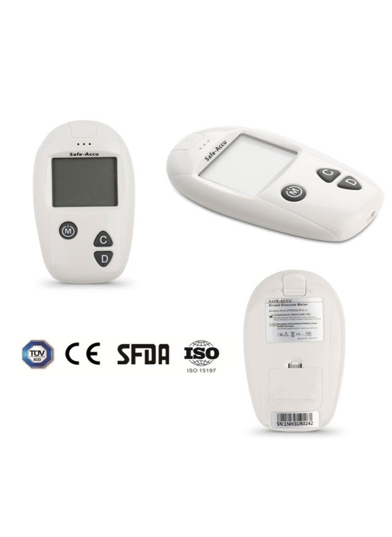 SINOCARE - Safe ACCU Blood Glucose Monitoring System With 50 Test Strips And 50 Test Lancets - Image 1