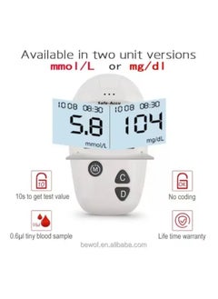 SINOCARE Safe ACCU Blood Glucose Monitoring System With 50 Test Strips And 50 Test Lancets  - Image 5
