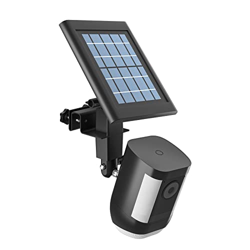 HOLACA 2in1 Weatherproof Gutter Mount for Stick Up CamPro Solar Panel Spotlight Cam Pro Battery and Outdoor Cam Plus Battery Outdoor Mount Accessories for Ring Solar Panel Black - Image 1