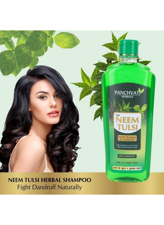 Panchvati Herbals Neem Tulsi Hair Shampoo Helps Maintain A Perfect Balance Between Healthy Growth Of The Hair Control Hair Fall 450 Ml  - Image 4