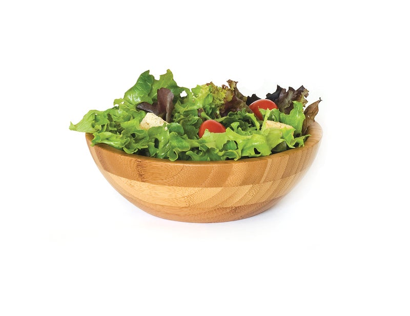 Lipper International Bamboo Wood Salad Bowl, Small, 7" Diameter x 2.25" Height, Single Bowl - Image 3
