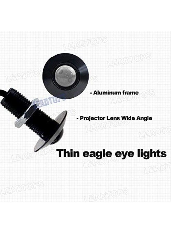 LEADTOPS 10-pack DIY 12V Ultra thin 23mm Eagle Eye Fog Tail DRL Daytime Running Lights (White, Black) - Image 5