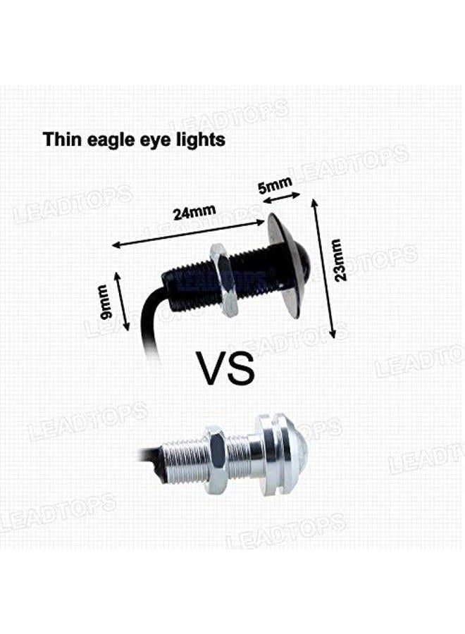 LEADTOPS 10-pack DIY 12V Ultra thin 23mm Eagle Eye Fog Tail DRL Daytime Running Lights (White, Black) - Image 4