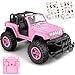 NQD RC Cars with DIY Sticker Pink Remote Control Car for Girls 24Ghz Jeep RC Trucks Little Girl Toys Birthday Xmas for 3 Years Old and Up - Image 4