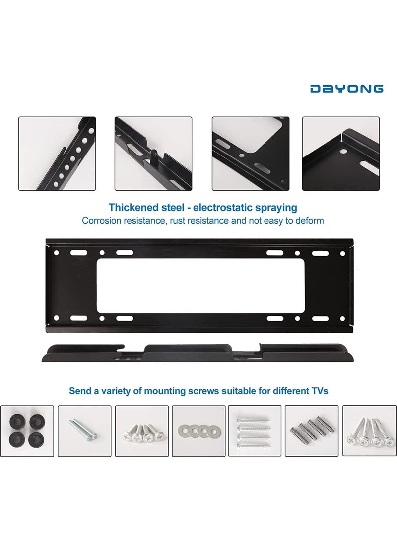 Fixed TV Wall Mount,TV Stand/Television Stands for Most 40-85 inch TVs,TV Mounting Bracket VESA 600X400mm Up to 50kg,Fits LED LCD OLED Flat Curved Screen TVs - Image 4