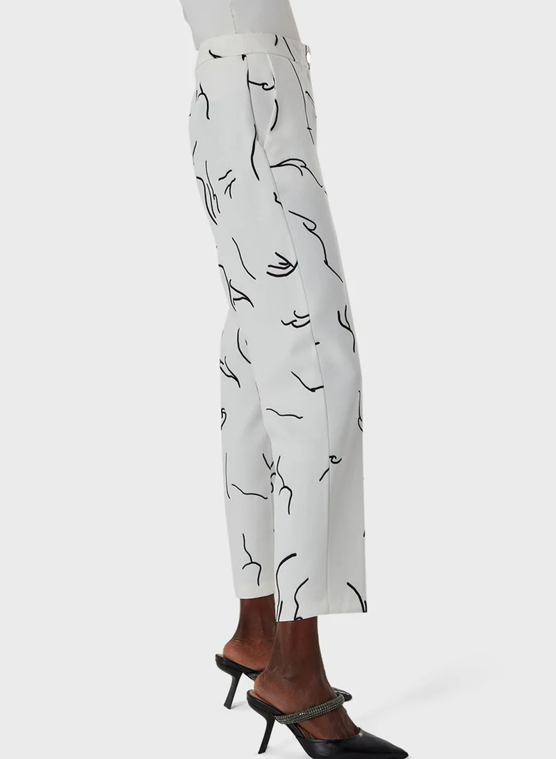 MIZALLE Printed Wide Leg Pants