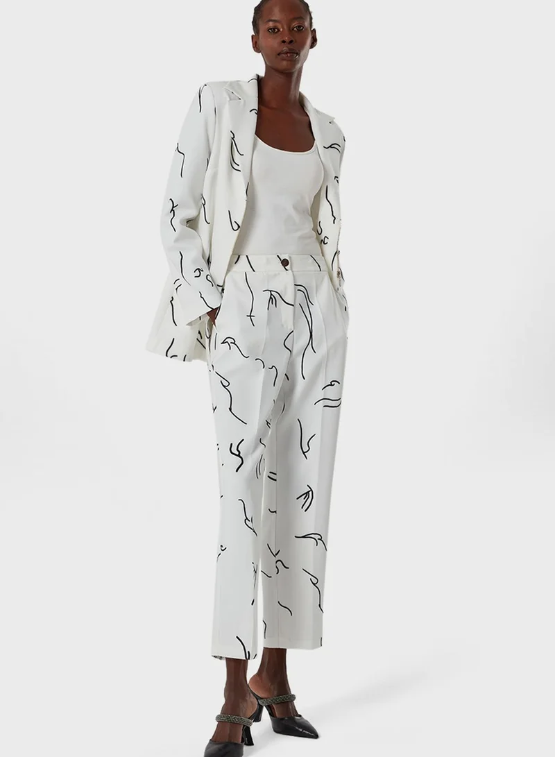 MIZALLE Printed Wide Leg Pants